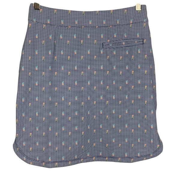 Peter Millar Alice Petal Hem Skort XS Active Skirt Blue Golf Tennis Athleisure - Picture 4 of 12